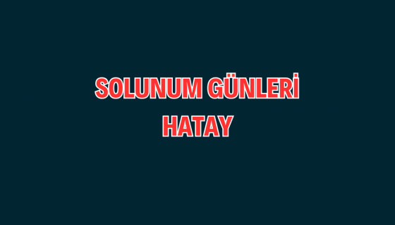 HATAY - SOLUNUM GÜNLERİ